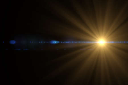 abstract of sun with flare. natural background with lights and sunshine wallpaperの写真素材