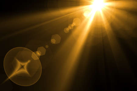 abstract of sun with flare. natural background with lights and sunshine wallpaperの写真素材