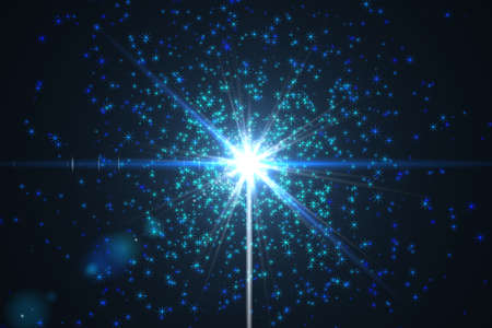 abstract of sun with flare. natural background with lights and sunshine wallpaperの写真素材