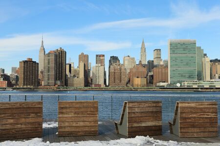 Manhattan view from Long Island Cityの写真素材