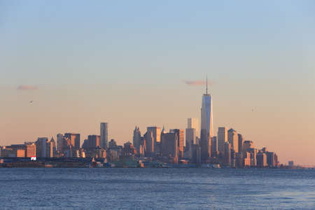 Lower Manhattan from Hamilton Park, NJのeditorial素材