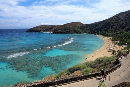 Hanauma Bay, Oafu island, Hawaiiの写真素材