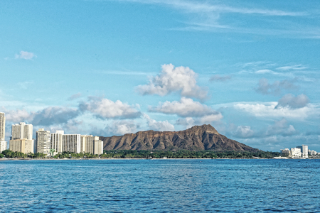 Hawaii with Diamond Head, Waikiki Resortの写真素材