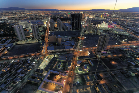 Las Vegas landscape from Stratosphere towerのeditorial素材