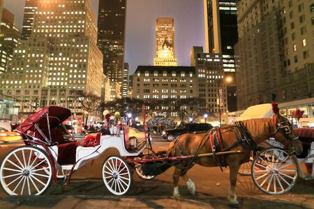 Manhattan nightscapeのeditorial素材