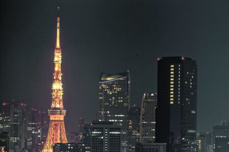 Tokyo Scenery with Towerのeditorial素材