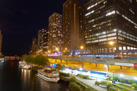 Nightscape in Chicagoのeditorial素材