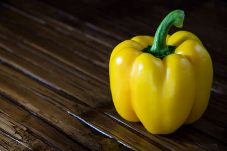 Single Yellow Bell Pepperの写真素材