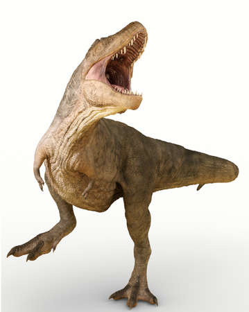 3d illustration. Tyrannosaurus isolated on white background.