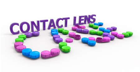 Contact lens cases. 3D rendering. Isolated on white background.