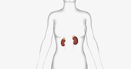 The Addison's Disease, Adrenal Gland 3D renderingの写真素材