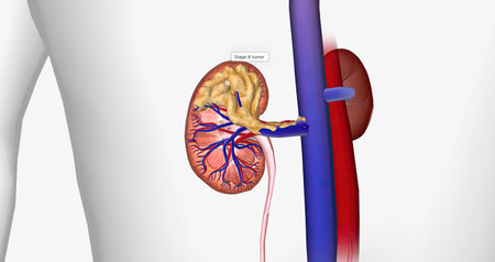 The Kidney Cancer, Stage III 3D renderingの写真素材