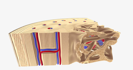 The Health Bone Cross Section 3D renderingの写真素材
