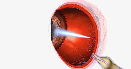 Myopia, is a common visual condition in which the eye s ability to focus on distant objects is impaired. 3D renderingの写真素材
