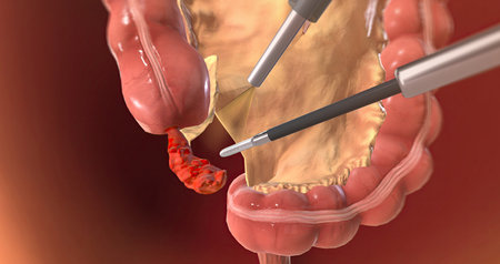 Locating and Grasping the Appendix 3D renderingの写真素材