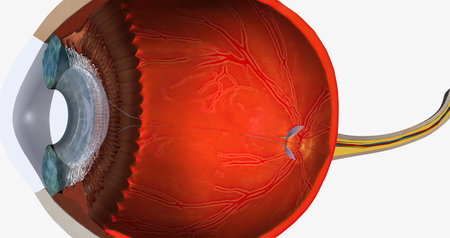Higher than normal intraocular pressure in the absence of ocular hypertension, optic nerve damage, or visual field loss 3D renderingの写真素材