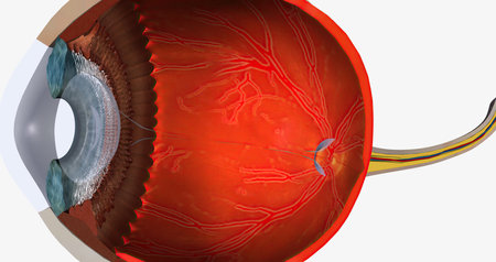 Higher than normal intraocular pressure in the absence of ocular hypertension, optic nerve damage, or visual field loss 3D renderingの写真素材