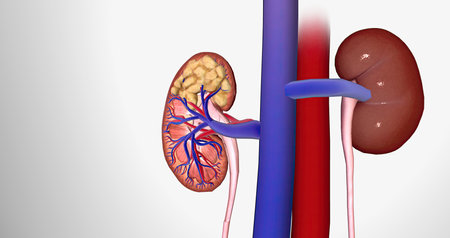 The Kidney Cancer, Stage II 3D renderingの写真素材