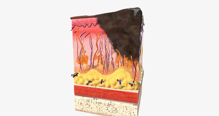 The In Stage III ALM Acral Lentiginous Melanoma 3D renderingの写真素材