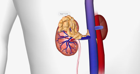 The Kidney Cancer, Stage IV 3D renderingの写真素材