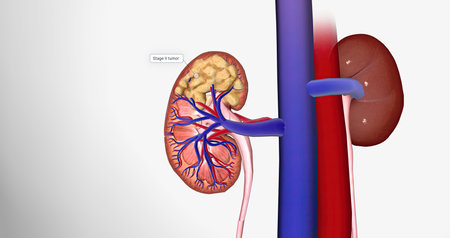 The Kidney Cancer, Stage II 3D renderingの写真素材
