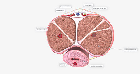 The Penis Transverse Cross Section 3D rendering