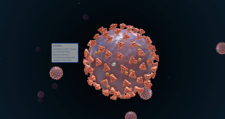 ARS CoV-2 E Protein 3D renderingの写真素材