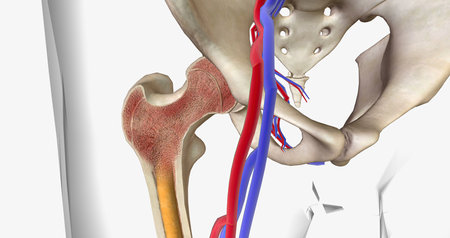 Acute myeloid leukemia (AML) is also known as bone marrow cancer. 3D renderingの写真素材