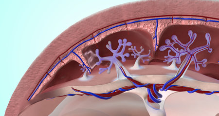 Abnormal Blood Supply to Placenta 3D renderingの写真素材