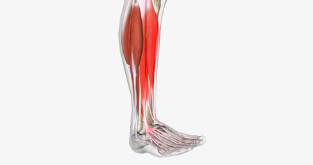 The Ankle Flexion and Extension 3D renderingの写真素材