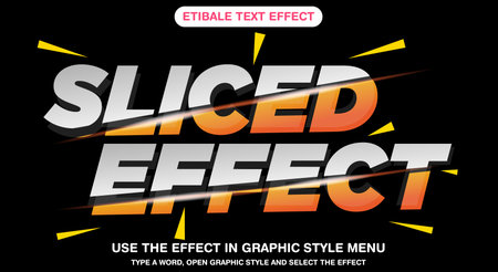 Sliced Effect 3d editable text effect