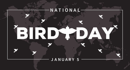 National bird day background celebrated on January 5のイラスト素材