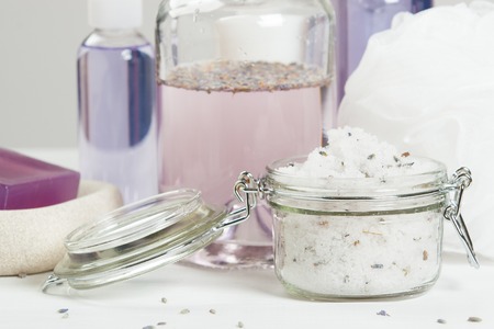 Handmade Lavender Scrub With Coconut Oil. Lavender Tonic. Toiletries, Spa Set