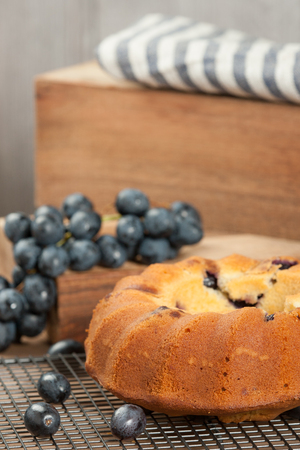 Home Baked Italian Cake With Grapeの写真素材