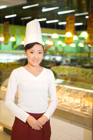 A bakery saleswomanの写真素材