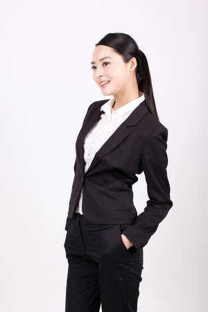 A young business woman standingの写真素材