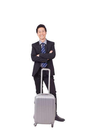 Businessman on a tripの写真素材