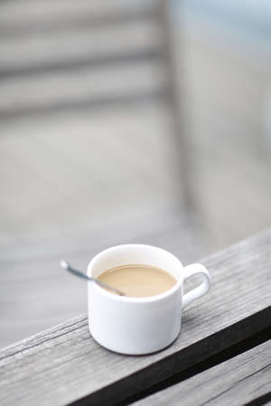 A cup of coffee close upの写真素材