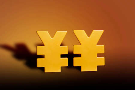 Currency symbol of RMB closeupの写真素材