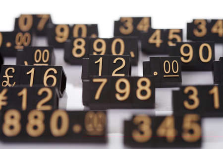 Number and currency symbolsの写真素材