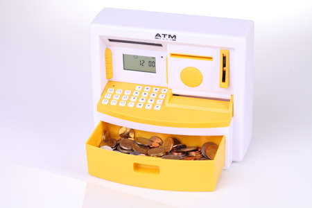 Coin saving box closeupの写真素材