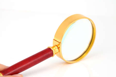 Magnifying glass close-upの写真素材