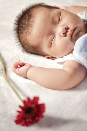 A sleeping babyの写真素材
