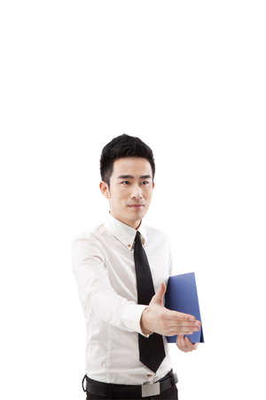 Business people with holding foldersの写真素材