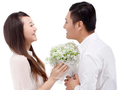 Oriental fashion young coupleの写真素材