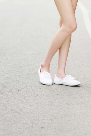 Woman legs closeupの写真素材