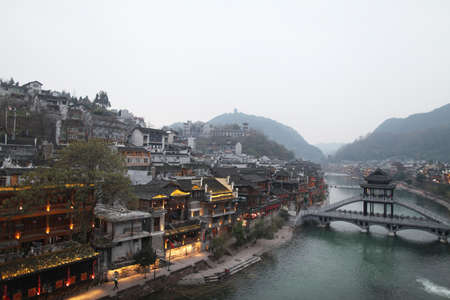 Phoenix Ancient Town at Fenghuang, China.のeditorial素材