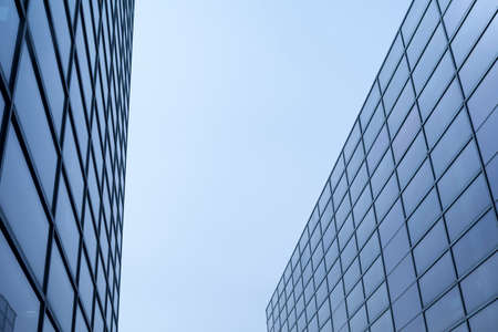 glass wall of skyscrapersのeditorial素材