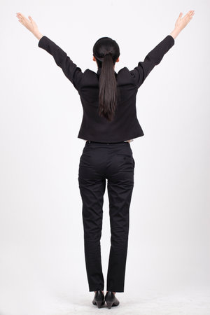 A young business woman in a suit high quality photoの写真素材