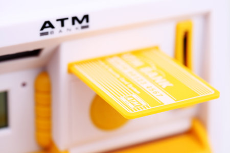 Credit card at the ATM high quality photoの写真素材